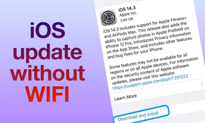 Apple Need WIFI to Update