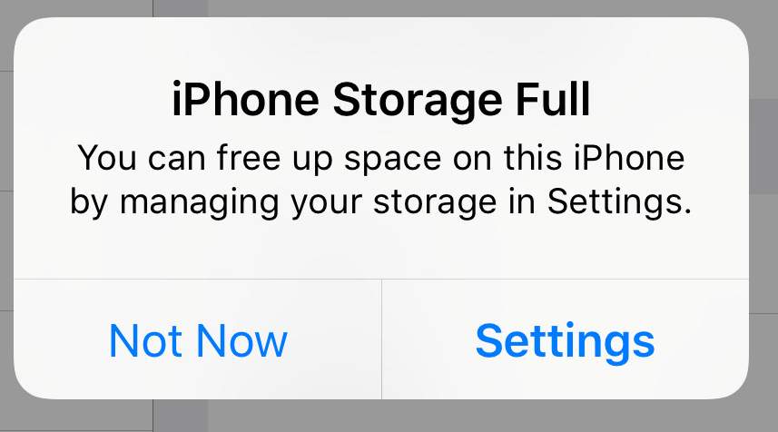 iPhone Storage Full