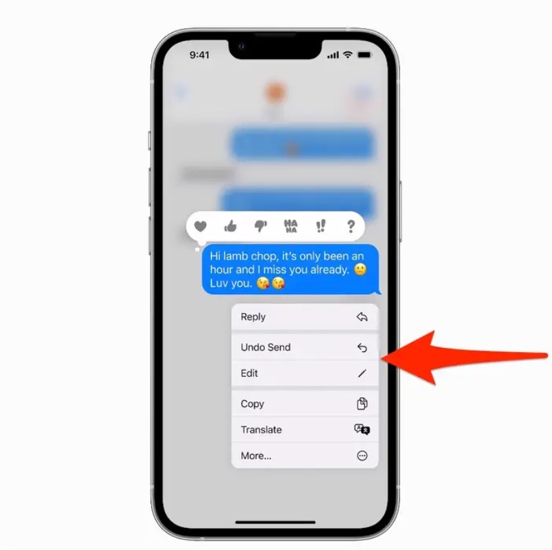 Unsend iMessage iOS 16