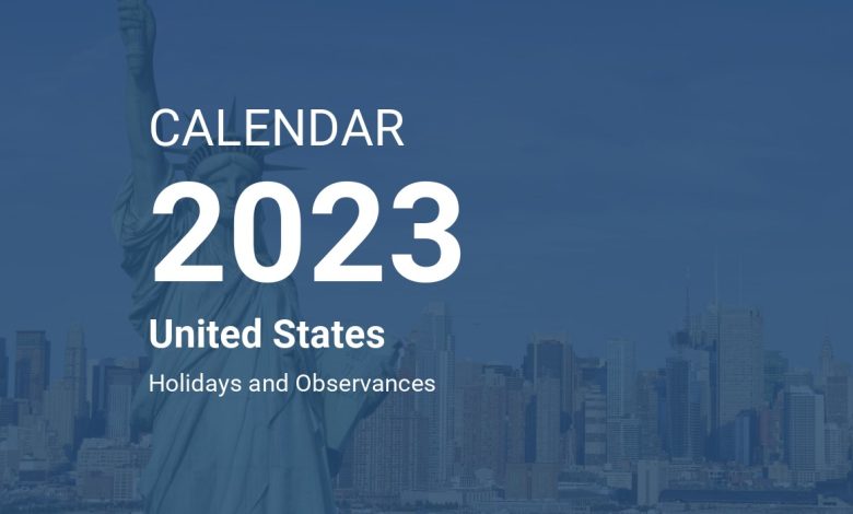 US Calendar 2023