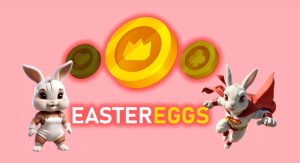 Rocky Rabbit Easter Eggs Card